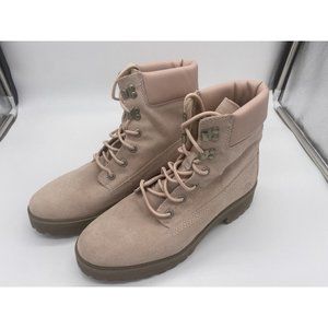 Timberland Women's CARNABY COOL 6'' Work Combat Boots A1SKA (Sz 10) Pink Suede